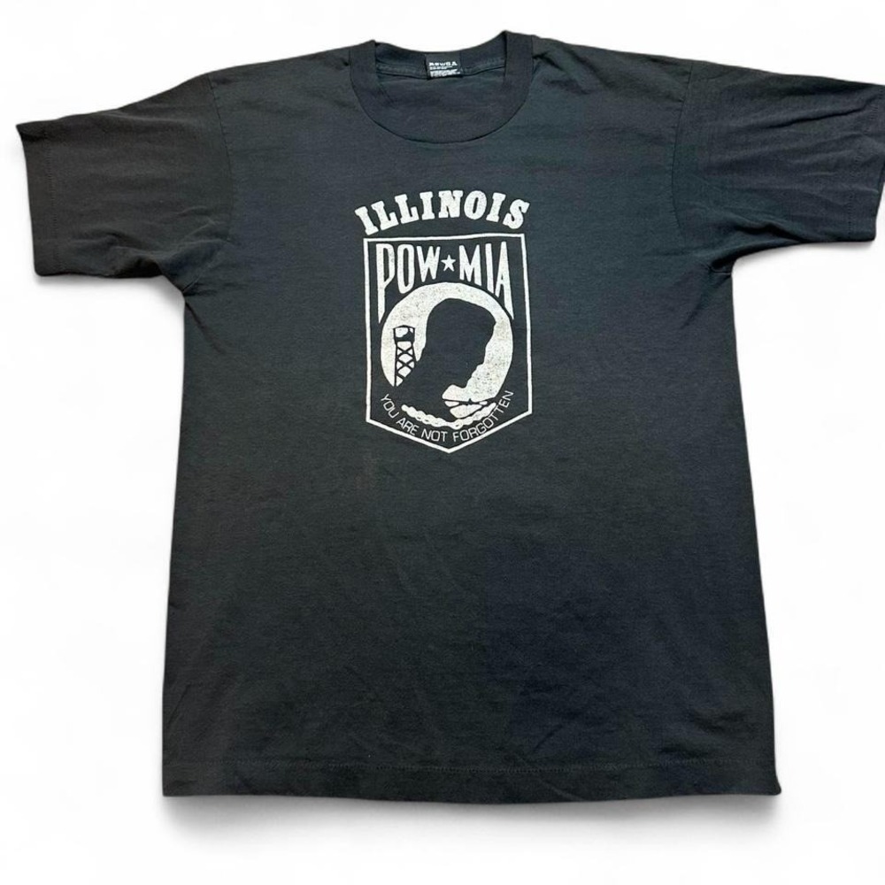 Vintage POW-MIA Illinois military army single stitch T-shirt size large